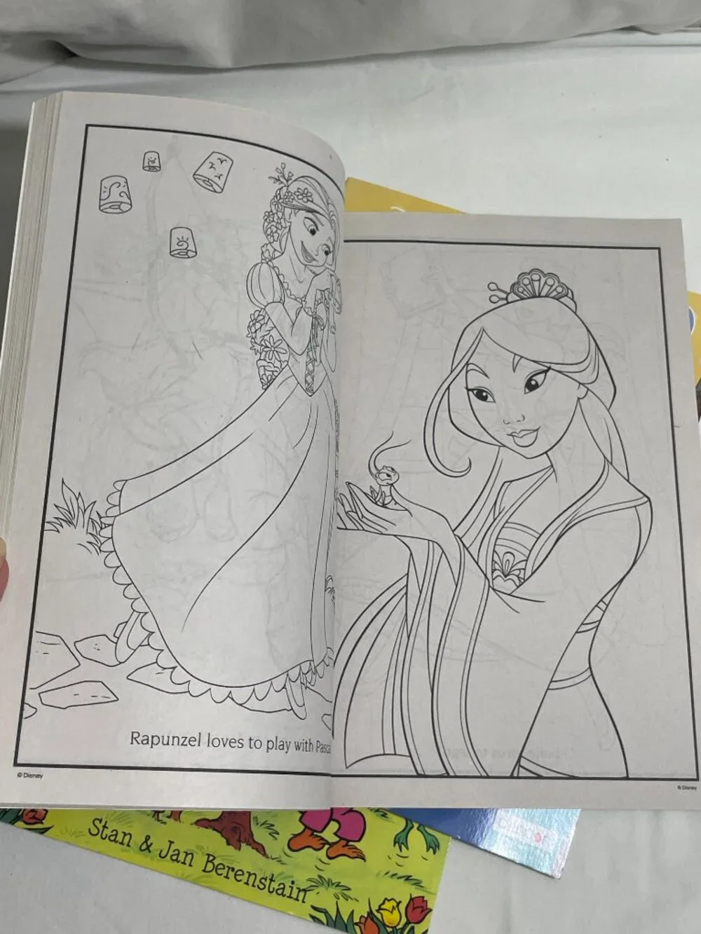 Lot of 3 Kids Coloring Books Disney Princess Jumbo & Berenstain Bears Unused